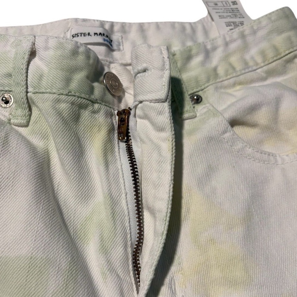 Sister Market Denim Pants Women's M – Tie Dye Wash, 100% Cotton, Made in Korea - Picture 14 of 16